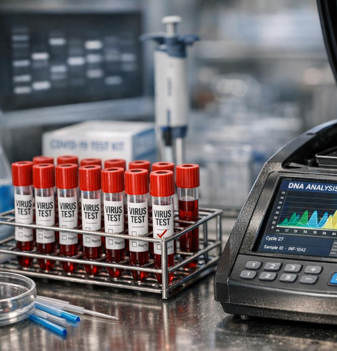 STI NAAT molecular analysis — DNA analysis with virus test blood samples